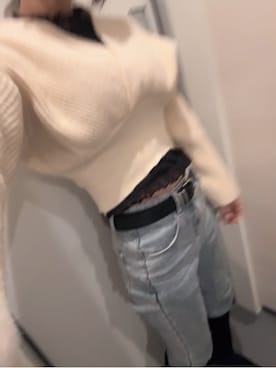 「GU（ジーユー）のアイテム（タンクトップ）」を使った、ゆゆさん（レディース・152cm）の冬コーディネート