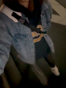 「WEGO（ウィゴー）のアイテム（パーカー、ブルー系）」を使った、ゆゆさん（レディース・152cm）の春コーディネート