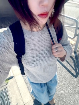 「UNIQLO（ユニクロ）のアイテム（トップス、ベージュ系）」を使った、ゆゆさん（レディース・152cm）の春コーディネート