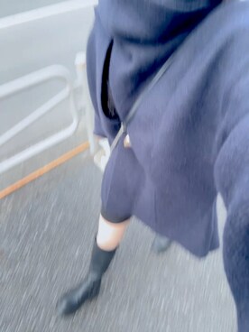 「ZARA（ザラ）のアイテム（その他アウター）」を使った、ゆゆさん（レディース・152cm）の冬コーディネート