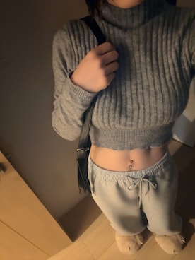 「アイテム（スウェットパンツ）」を使った、ゆゆさん（レディース・152cm）の秋コーディネート