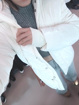 「GAP（ギャップ）のアイテム（ダウンジャケット/コート）」を使った、ゆゆさん（レディース・152cm）の秋コーディネート