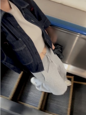 「UNIQLO（ユニクロ）のアイテム（スウェットパンツ、グレー系）」を使った、ゆゆさん（レディース・152cm）の夏コーディネート