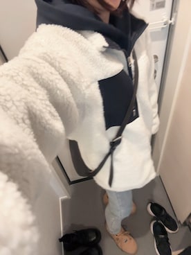 「WEGO（ウィゴー）のアイテム（ジャケット/アウター）」を使った、ゆゆさん（レディース・152cm）の冬コーディネート