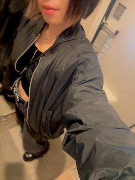 「アイテム（MA-1）」を使った、ゆゆさん（レディース・152cm）の秋コーディネート