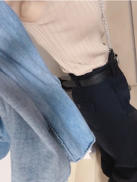 「アイテム（チノパンツ）」を使った、ゆゆさん（レディース・152cm）の夏コーディネート