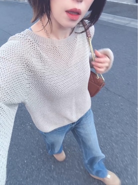 「UNIQLO（ユニクロ）のアイテム（トップス、ベージュ系）」を使った、ゆゆさん（レディース・152cm）の夏コーディネート