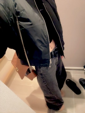 「アイテム（MA-1）」を使った、ゆゆさん（レディース・152cm）の秋コーディネート