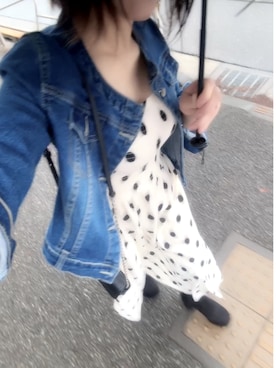 「H&M（エイチ・アンド・エム）のアイテム（ワンピース、ホワイト系）」を使った、ゆゆさん（レディース・152cm）の夏コーディネート