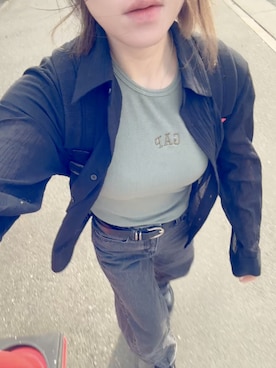 「GAP（ギャップ）のアイテム（トップス）」を使った、ゆゆさん（レディース・152cm）の春コーディネート