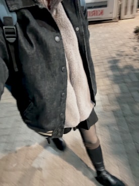 「アイテム（レッグウォーマー）」を使った、ゆゆさん（レディース・152cm）の冬コーディネート