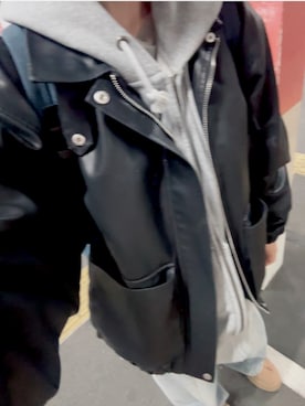 「アイテム（パーカー）」を使った、ゆゆさん（レディース・152cm）の秋コーディネート