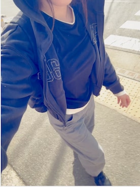 「GAP（ギャップ）のアイテム（トップス）」を使った、ゆゆさん（レディース・152cm）の春コーディネート