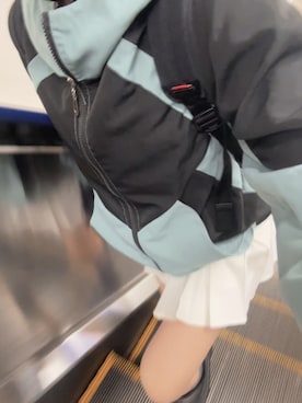 「WEGO（ウィゴー）のアイテム（スカート、ホワイト系）」を使った、ゆゆさん（レディース・152cm）の夏コーディネート