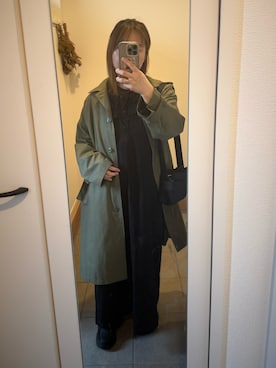 「アイテム（トレンチコート）」を使った、mimo18さん（レディース・155cm）の秋コーディネート