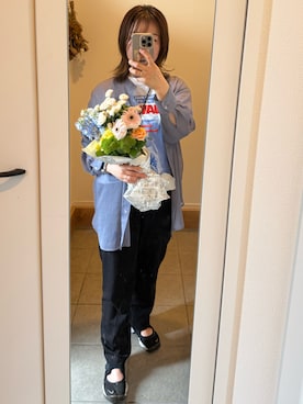 「アイテム（スラックス）」を使った、mimo18さん（レディース・155cm）の夏コーディネート
