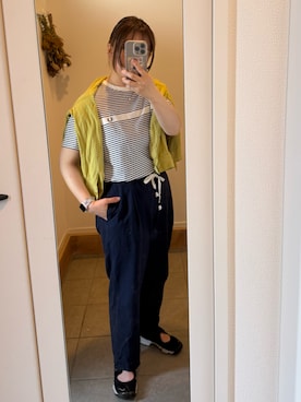 「FRED PERRY（フレッドペリー）のアイテム」を使った、mimo18さん（レディース・155cm）の夏コーディネート