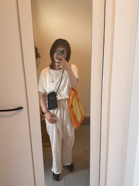 「Samansa Mos2 blue（サマンサモスモスブルー）のアイテム（パンツ）」を使った、mimo18さん（レディース・155cm）の夏コーディネート