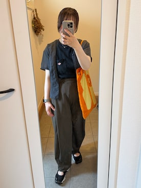「antiqua（アンティカ）のアイテム（その他パンツ）」を使った、mimo18さん（レディース・155cm）の夏コーディネート