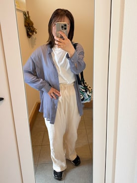「Samansa Mos2 blue（サマンサモスモスブルー）のアイテム（パンツ）」を使った、mimo18さん（レディース・155cm）の夏コーディネート
