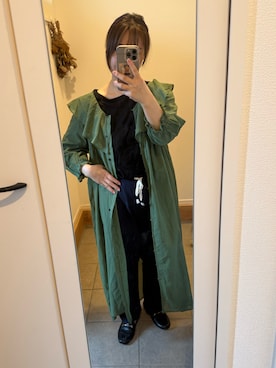 「アイテム（シャツワンピース）」を使った、mimo18さん（レディース・155cm）の秋コーディネート