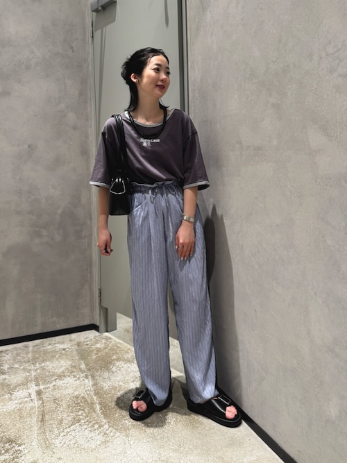 シアースラブロゴ刺繍リンガーTee