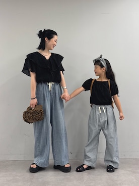 「お揃い」｜くるみさん（レディース・158cm）の夏コーディネート