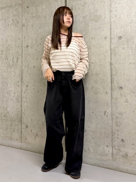 「KBF（ケイビーエフ）のアイテム（パンツ）」を使った、aguさん（レディース・161cm）の夏コーディネート