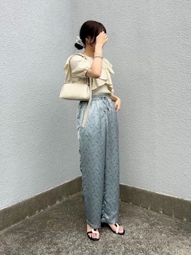パンツ（ブルー系）を使った「オフィスカジュアル」のレディース人気