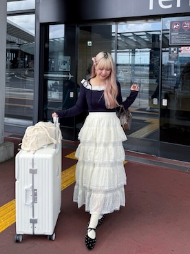 「アイテム（その他ヘアアクセサリー）」を使った、まゆかさん（レディース・158cm）の秋コーディネート
