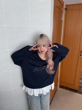 「アイテム（ヘアピン）」を使った、まゆかさん（レディース・158cm）の秋コーディネート