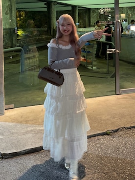 「アイテム（その他ヘアアクセサリー）」を使った、まゆかさん（レディース・158cm）の秋コーディネート