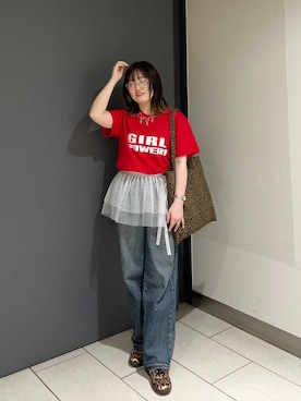 「アイテム（トートバッグ、その他）」を使った、maiさん（レディース・155cm）の春コーディネート