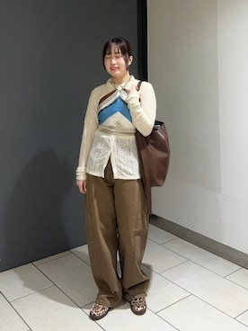 「アイテム（バンダナ/スカーフ）」を使った、maiさん（レディース・155cm）の夏コーディネート
