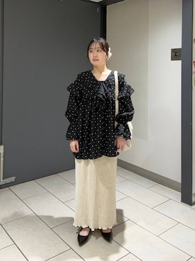 「アイテム（シュシュ）」を使った、maiさん（レディース・155cm・20代）の秋コーディネート