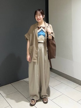「スカーフ」｜maiさん（レディース・155cm）の夏コーディネート