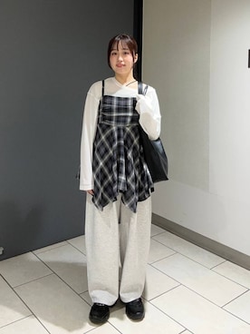 「アイテム（スウェットパンツ）」を使った、maiさん（レディース・155cm）の夏コーディネート