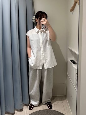 「アイテム（シュシュ）」を使った、maiさん（レディース・155cm）の夏コーディネート