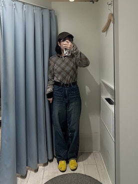 「LOWRYS FARM（ローリーズファーム）のアイテム（ベルト）」を使った、maiさん（レディース・155cm）の秋コーディネート