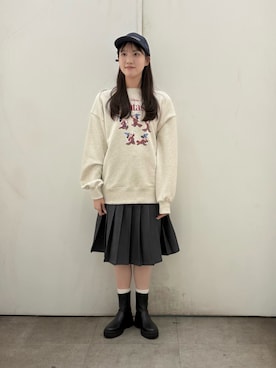 「SENSEOFPLACE」｜「アイテム（帽子）」を使った、noaさん（レディース・156cm）の秋コーディネート
