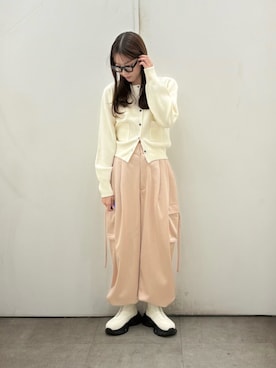 「SENSE OF PLACE by URBAN RESEARCH（センスオブプレイスバイアーバンリサーチ）のアイテム（カーディガン/ボレロ）」を使った、noaさん（レディース・156cm）の秋コーディネート