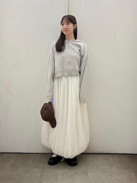 「SENSEOFPLACE」｜「アイテム（帽子）」を使った、noaさん（レディース・156cm）の秋コーディネート