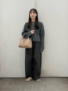 「SENSE OF PLACE by URBAN RESEARCH（センスオブプレイスバイアーバンリサーチ）のアイテム（カーディガン/ボレロ）」を使った、noaさん（レディース・156cm）の秋コーディネート