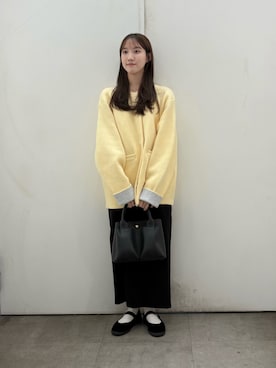 「ニットコート」｜「アイテム（ジャケット/アウター）」を使った、noaさん（レディース・156cm）の秋コーディネート