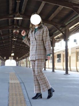 「JUNOAH」｜「アイテム（ジャケット/アウター）」を使った、kanamichiさん（レディース・162cm）の春コーディネート