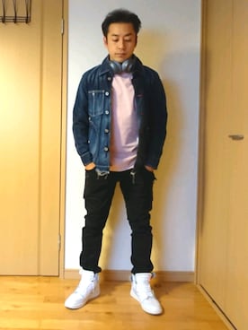 「アイテム（ヘッドフォン/イヤホン）」を使った、haruさん（メンズ・172cm）の秋コーディネート