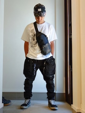 「BLACKTAILOR（ブラックテイラー）のアイテム」を使った、haruさん（メンズ・172cm）の夏コーディネート