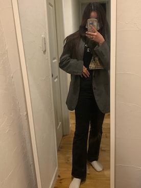 「MARC JACOBS（マークジェイコブス）のアイテム（リング）」を使った、kaiyaumiさん（レディース・157cm）の冬コーディネート