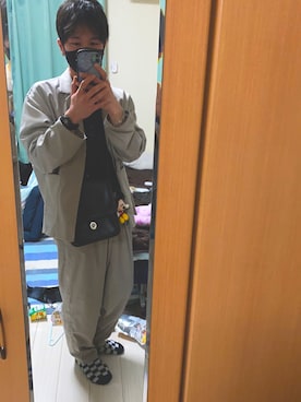 「DEVICE（デバイス）の【WEARISTA こーせ ×DEVICE コラボ】Rename フロントバックル ショルダーバッグ（ショルダーバッグ）」を使った、ゆせさん（メンズ・167cm）の冬コーディネート