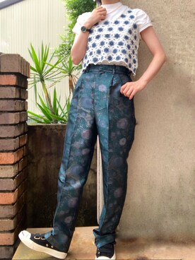 「AULI（アウリィ）のアイテム」を使った、ぱん🐼さん（レディース・153cm）の夏コーディネート